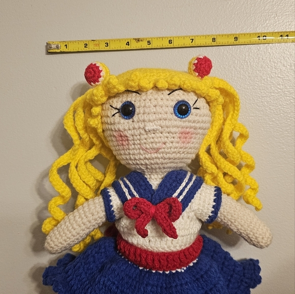 Handmade Salor Moon  Crochet Doll Unique Adorable Gift 16” - Picture 5 of 5